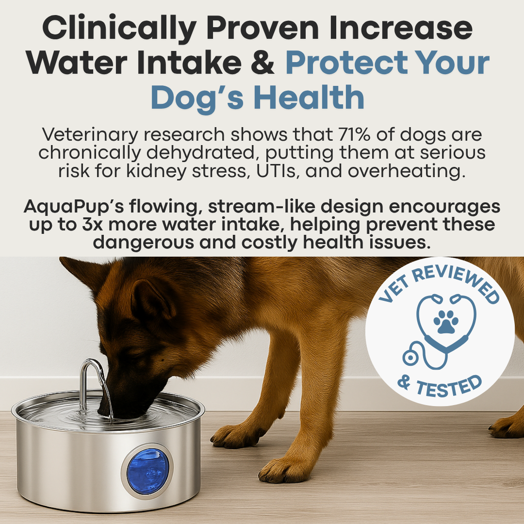 AquaPup Stainless Steel Water Fountain
