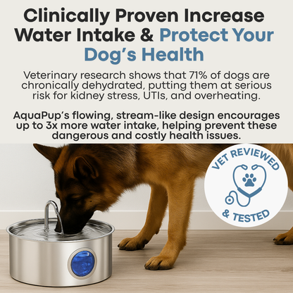 AquaPup Stainless Steel Water Fountain