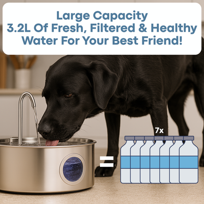 AquaPup Stainless Steel Water Fountain