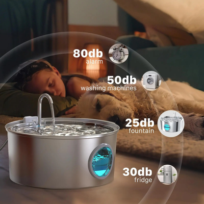 AquaPup Stainless Steel Water Fountain