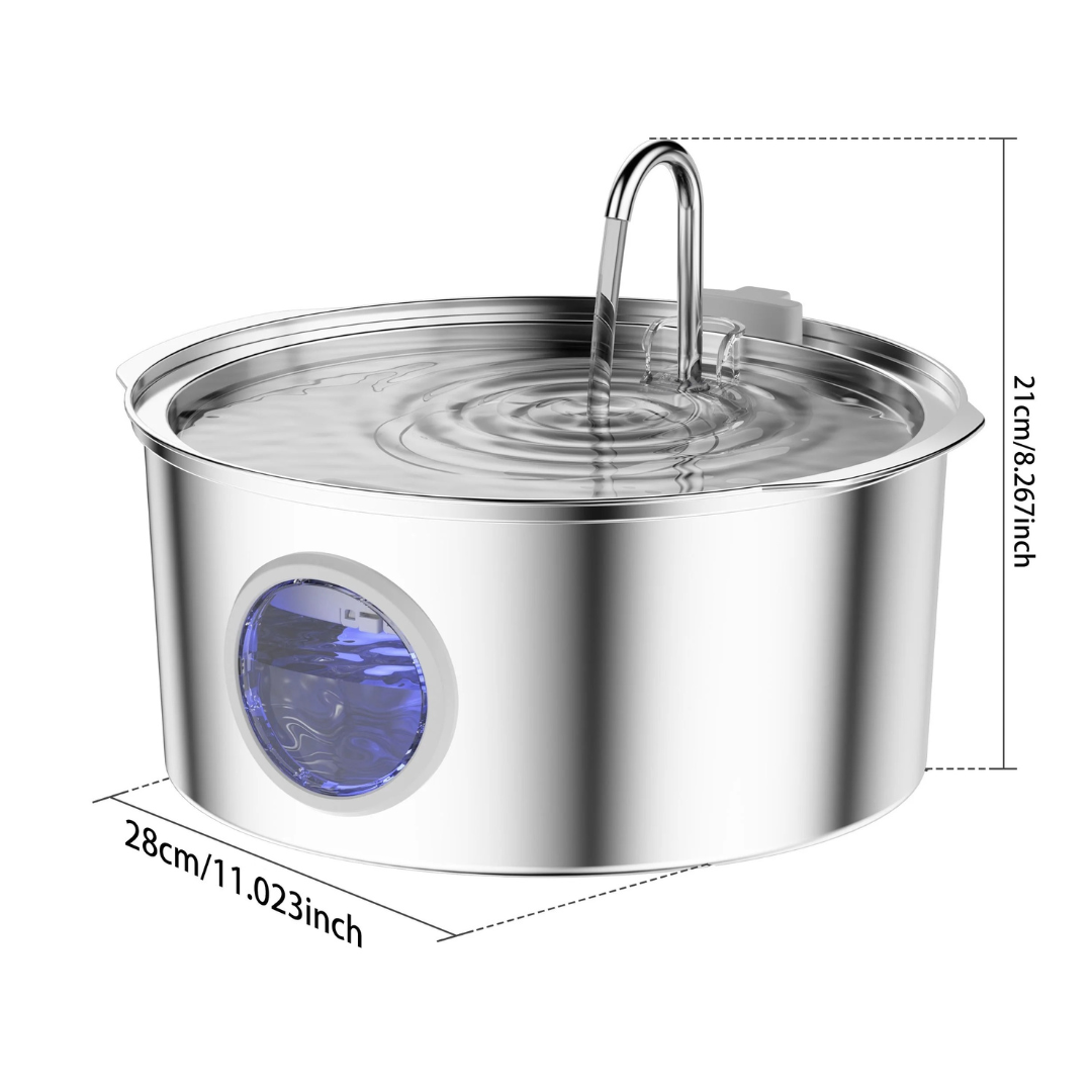 AquaPup Stainless Steel Water Fountain